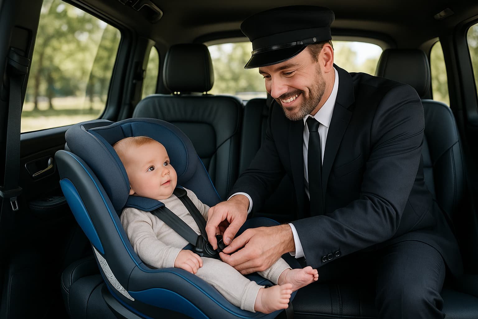 Chauffeur VTC avec siège bébé